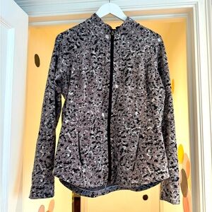 Athleta Pink Patterned Zip Up